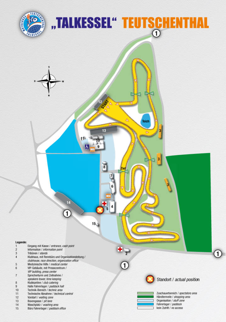 Lageplan Rennstrecke Talkessel Teutschenthal