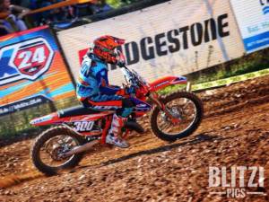 Noah Ludwig 2018 beim finalen Lauf zur 125ccm-DM in Thurm