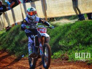 Laurenz Falke 2018 beim finalen Lauf der 125ccm-Meisterschaft in Thurm