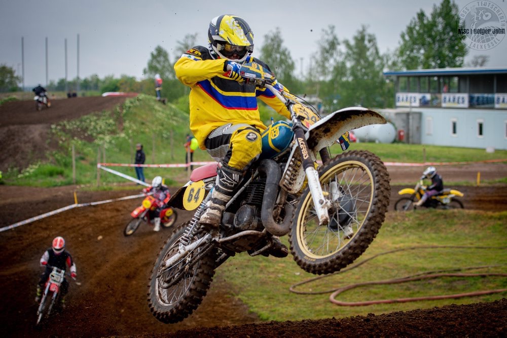 Bernd Hesse #64 (GER , Husqvarna 350)<br /> Twin-Shock 50+ - TALKESSEL-CLASSICS - 3. Motocross Classic - 11.05.2019 | Talkessel Teutschenthal - Foto: Holger John