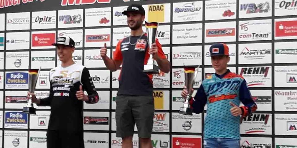 Noah Ludwig als Dritter der 250er-DM 2019