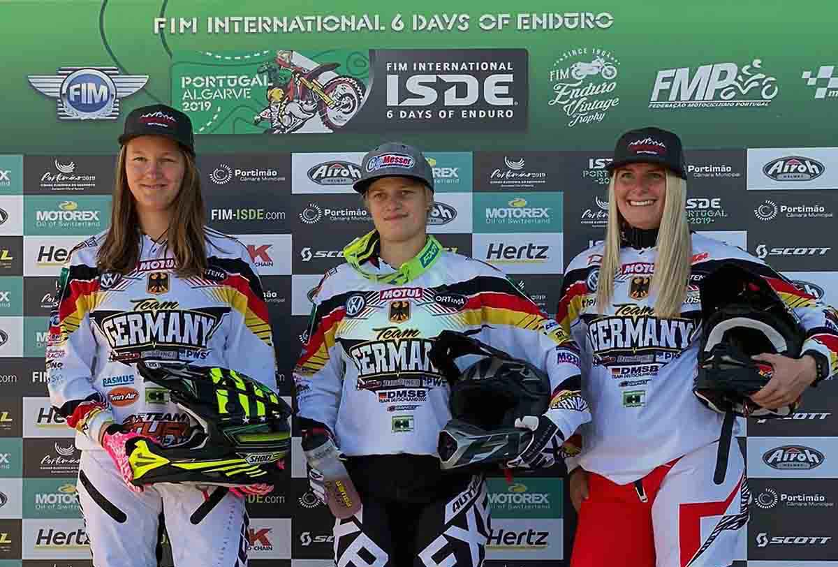 Anne Borchers, Maria Franke, Selina S chittenhelm bei den alSix Days 2019 in Portug